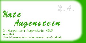 mate augenstein business card